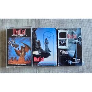 Meat Loaf Cassette Tapes Lot of 3: Bat Out of Hell II, Rock & Roll Dreams
